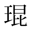琨的舊字形