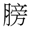 膀的臺(tái)灣細(xì)明體
